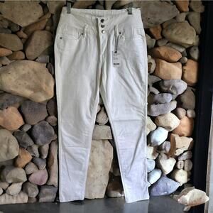 Suzanne Betro Womens Jeans Sz 10 White Skinny NEW High Waist